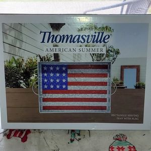 NIB Thomasville rectangle flag serving tray